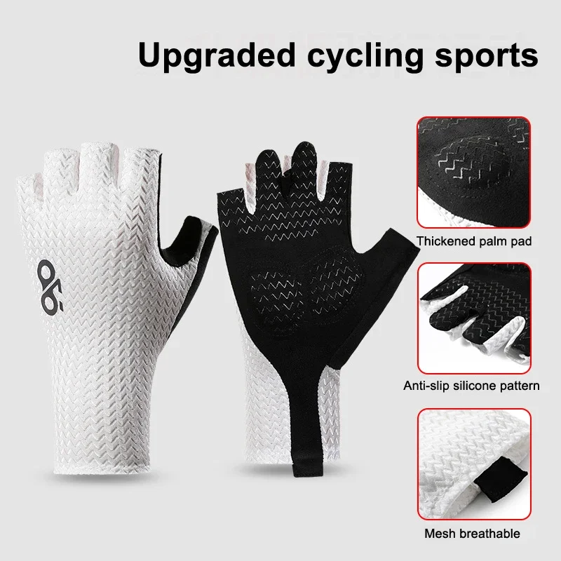 Sarung tangan bersepeda setengah jari bersirkulasi musim panas sarung tangan sepeda kebugaran sarung tangan sepeda anti selip bersirkulasi olahraga