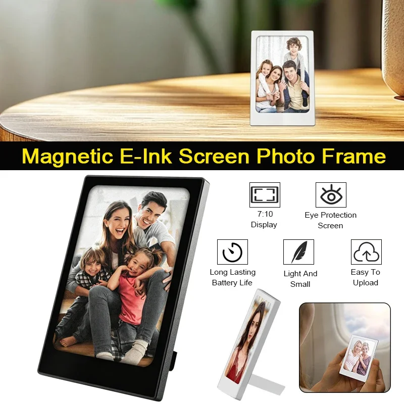 4-inch Magnetic E-Ink Screen Photo Frame with High-Definition Color Screen Low-Power Frame Wall-Mounted Electronic Photo Album