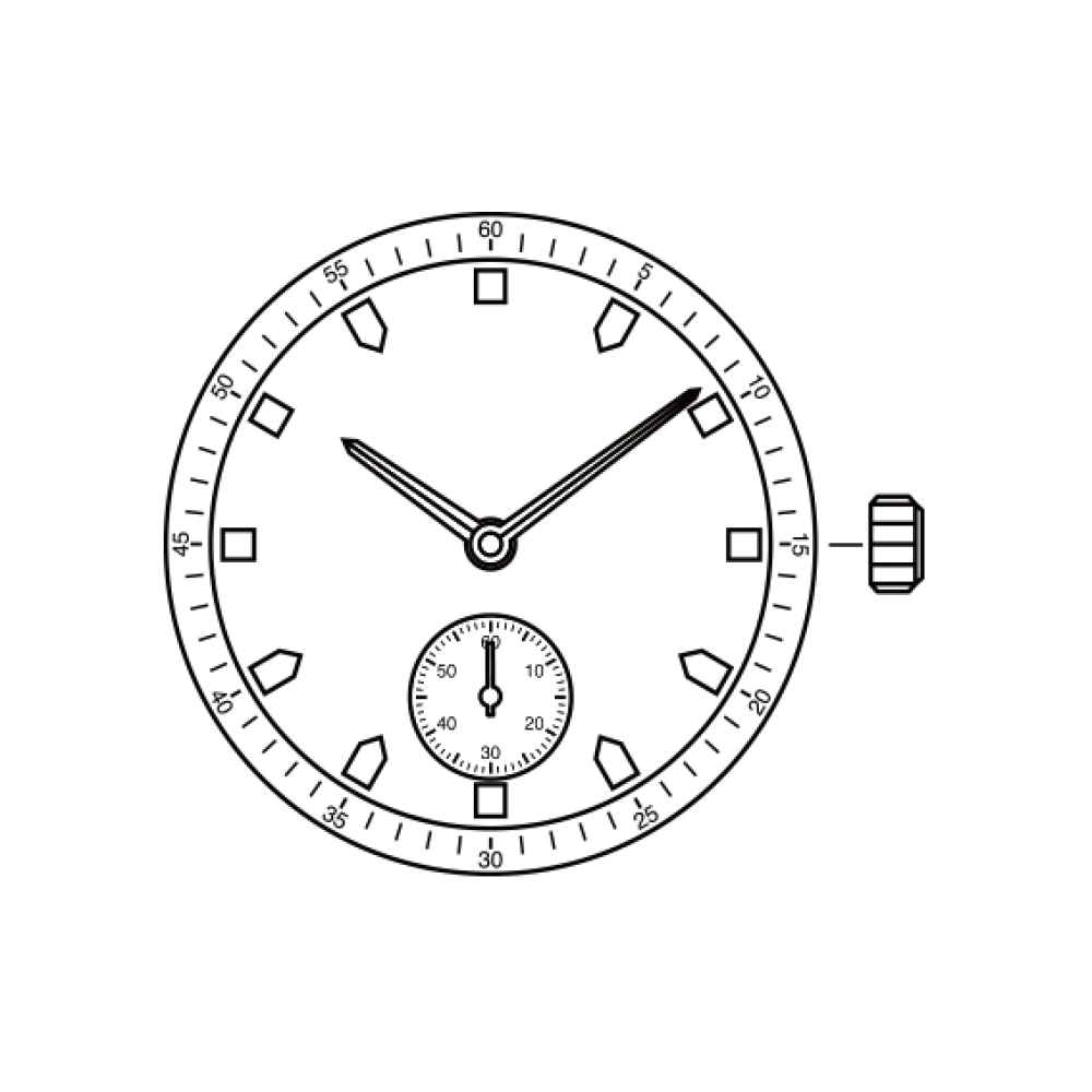 PE45 movement china sunon PE45 quartz watch movement 2 hands, small second movement. cheap alternative to 1L45 movement