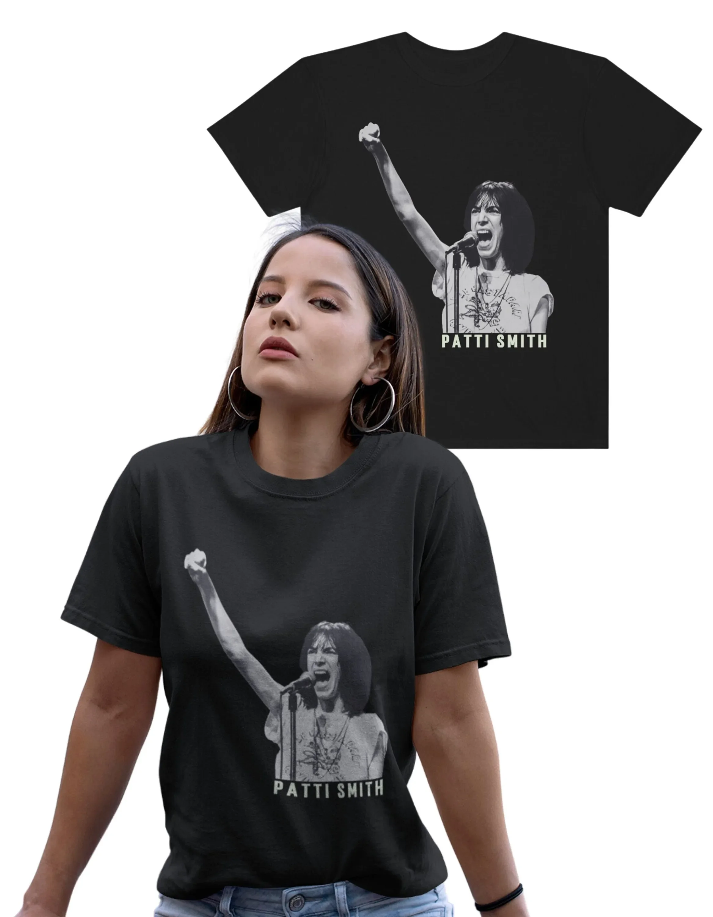 Patti Smith Air FisT T Shirt Garment Dyed Punk Rock Music Apparel