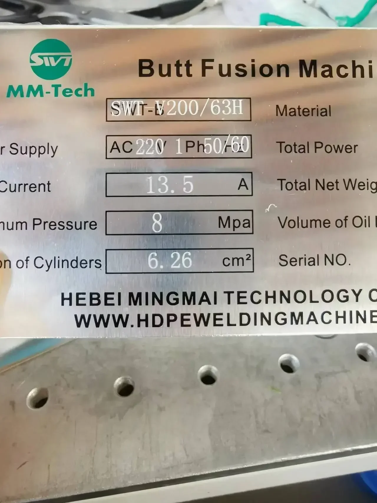 MM-Tech SWT-V500H Hydraulische Stumpfschweißgeräte HDPE-Rohr Stumpfschweißgerät