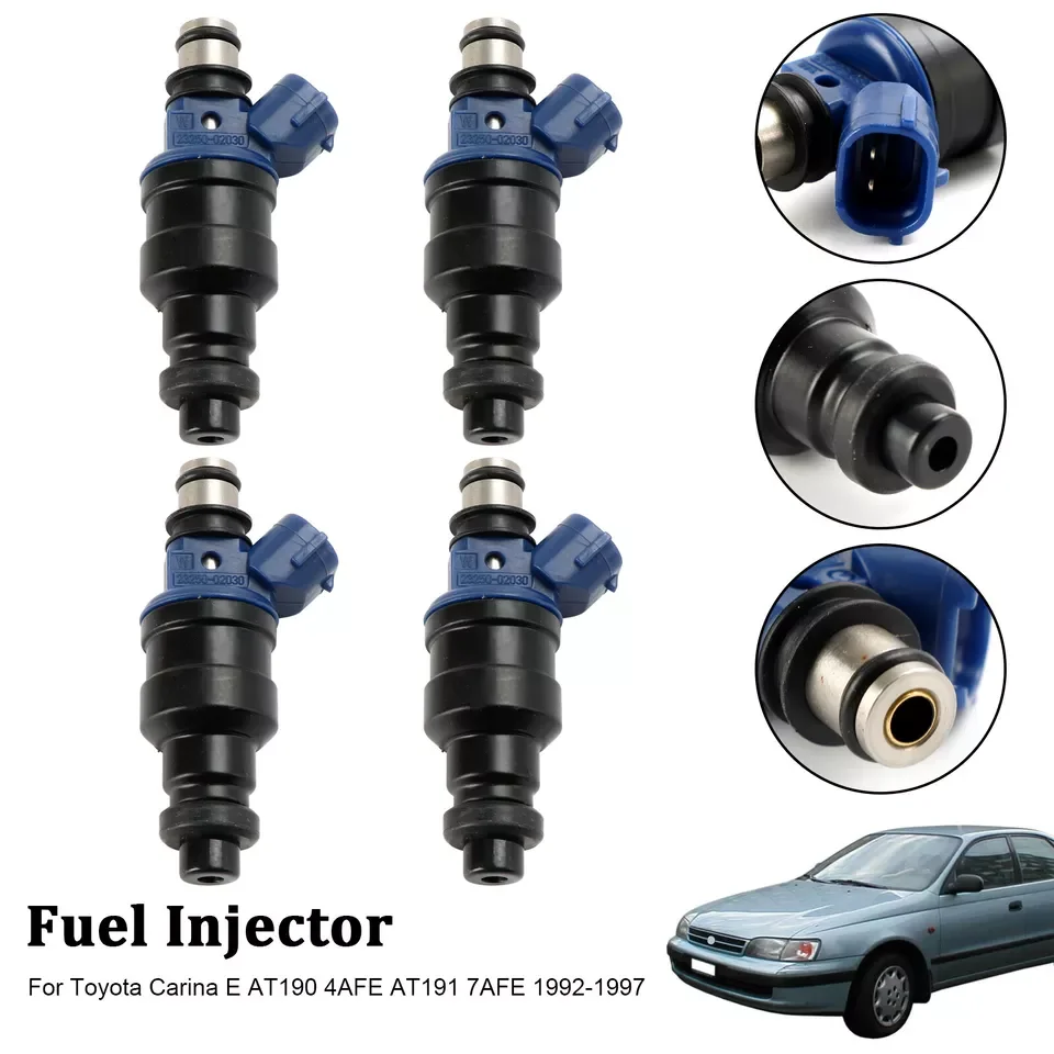 

4Pcs New Fuel Injector 23250-02030 For 92-97 Toyota-Carina E AT190 4AFE AT191 2325002030 23209-02030 2320902030