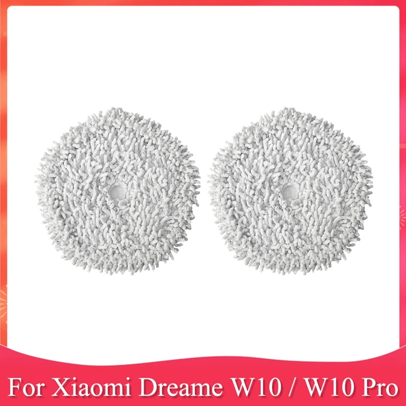 อะไหล่ผ้าถูพื้น2ชิ้นสำหรับหุ่นยนต์ดูดฝุ่น Xiaomi dreame W10 W10 Pro