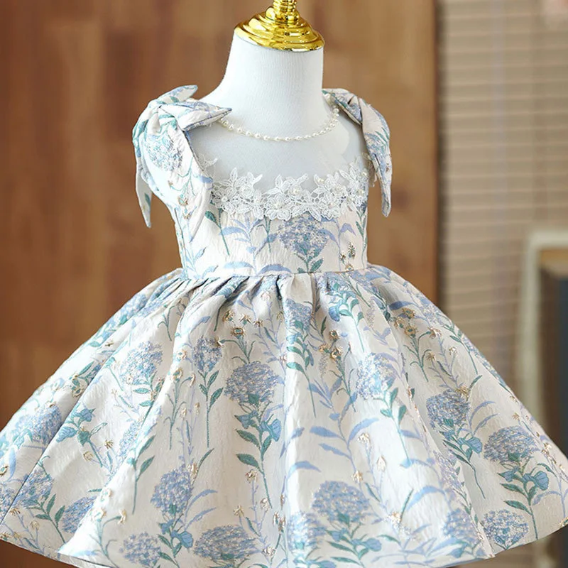 Infant Baby Girl Dress Tulle Baptism Dresses for Girls 1st Year Birthday Beading Lace Appliqued Party Wedding Prom Kids Clothes