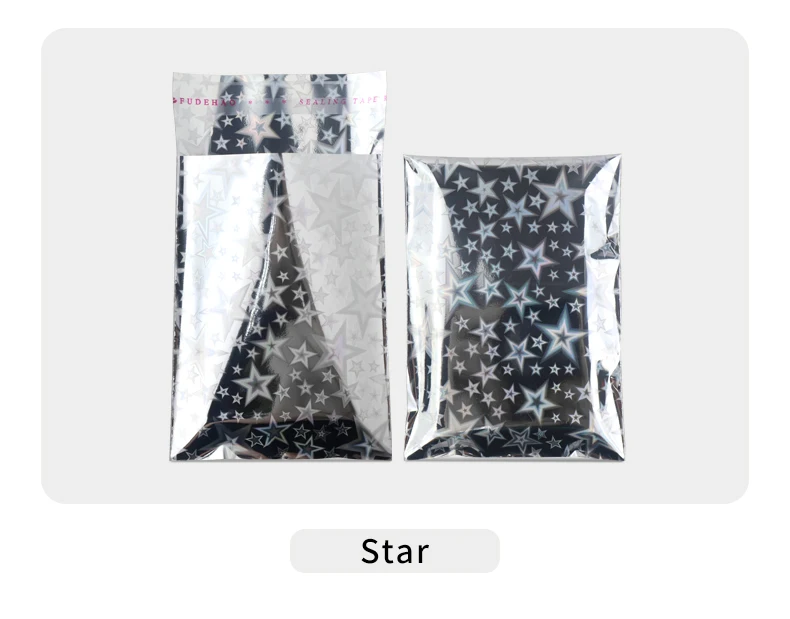 100 Stück Selbstklebende Metallisierte Beutel Aluminiumfolie-Taschen für Geschäftsverpackungen Schmuck Karten Plastiktüten – Detail 9
