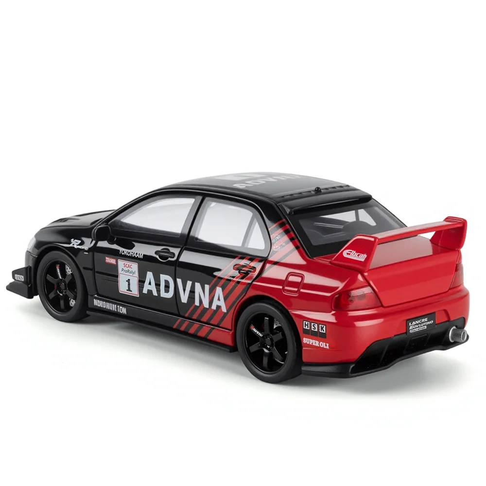 1:32 Lancer Evolution EVO Modello Macchinine In Lega Pressofuso Suono Luce Tirare Indietro Assorbimento Degli Urti Veicoli Giocattolo Regali Per Bambini