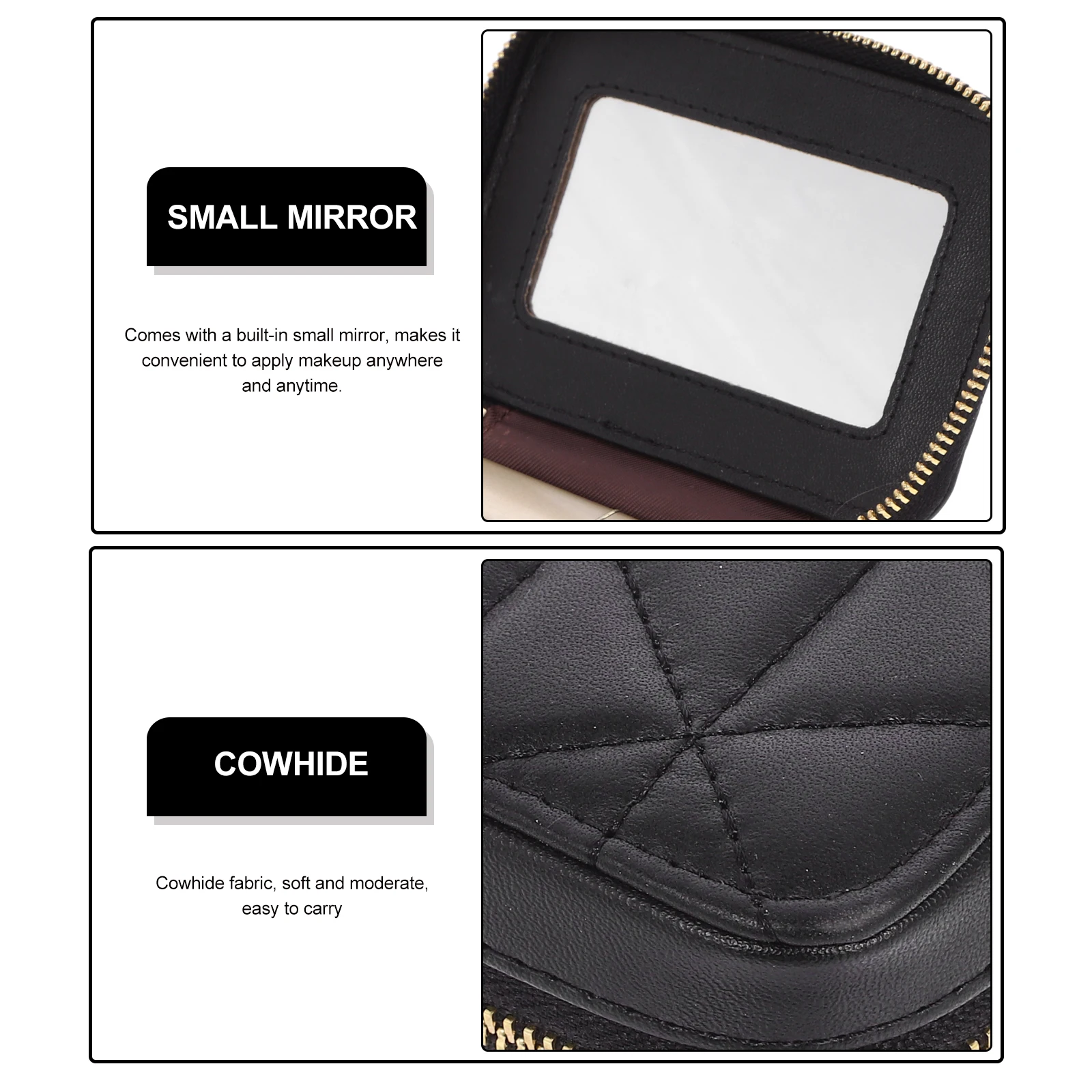 

Lipstick Mirror Bag Pink Portable Holder Small Mirror Travel Pouch Storage Hiking Camping Party Gift