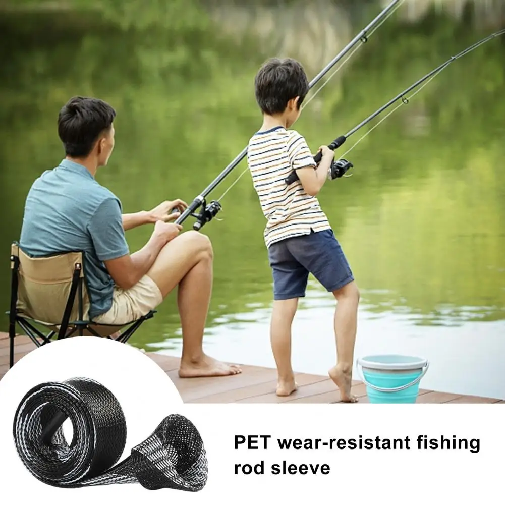 Rod Cover Breathable Mesh Fishing Rod Sleeve with Capped Tip Lightweight Foldable Protector for 170cm for Ultimate