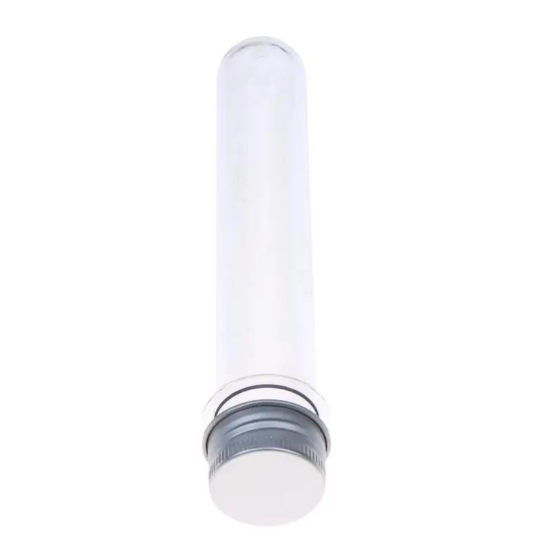 1 Stück transparente, zylindrische, nachfüllbare Plastikflasche, 50 ml, PET-Reagenzglasflasche für Masken, Süßigkeiten, Datenkabel, Maskierpapier – Detail 12