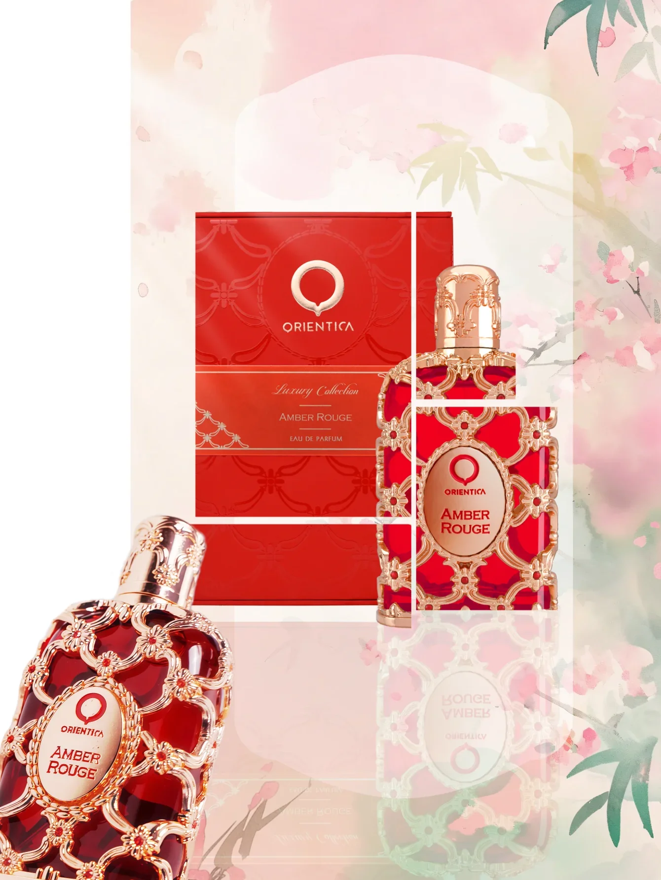 Orientica Amber Rouge Eau de Parfum-Amber Saffraan & Zoete Woody Geur, Langdurige Luxe Arabische Geur, Saffraan Geur