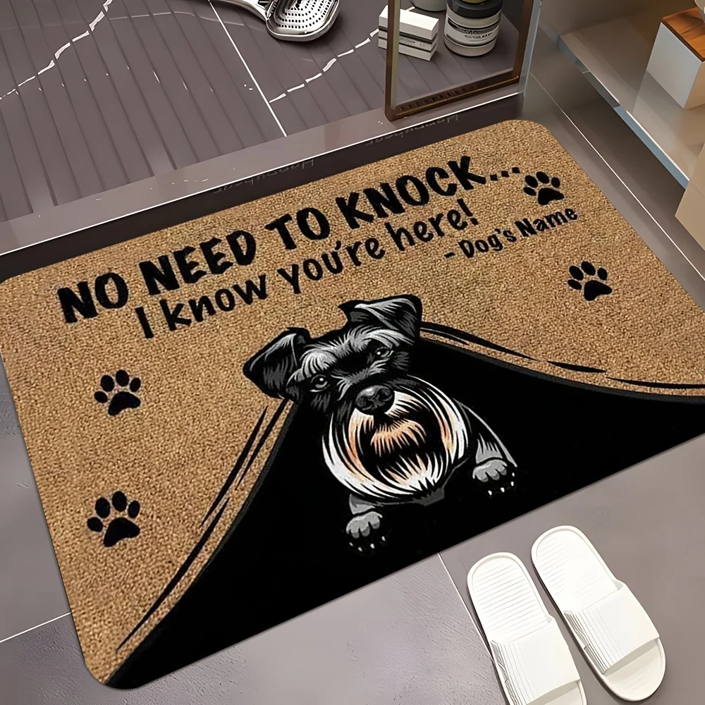 Sana Dog Humor Theme Flannel-printed floor mats has a non-slip function is suitable for entrances bathroom welcome carpets