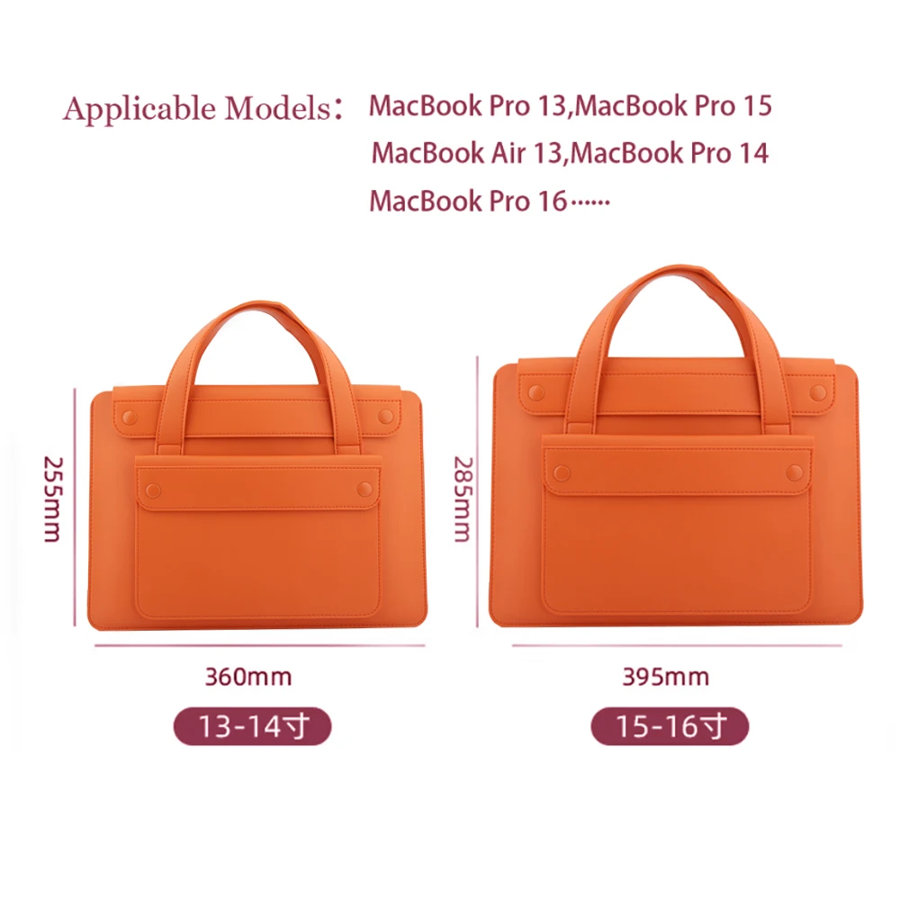 PU Laptop Bag for MacBook Air 13 Pro 14 16 Lenovo Samsung DELL HP 13/14/15/16 Inch Notebook Simple Liner Bag Computer Sleeve