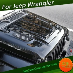 Engine Cover Louver Stickers Fit for Jeep JL Wrangler 4XE 2018 2019 2020 2021 2022 Modified Engine Engine Cover Fittings