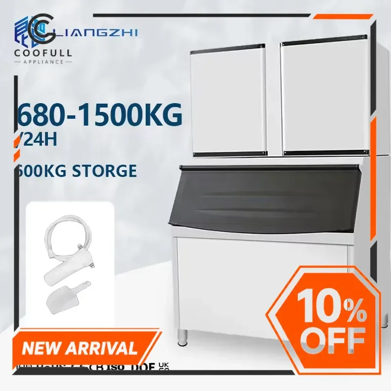 Commercial Automatic Ice Maker Machine Large Capacity Cube Snow Ice Maker for Bar Restaurant Home Kitchen Business Use