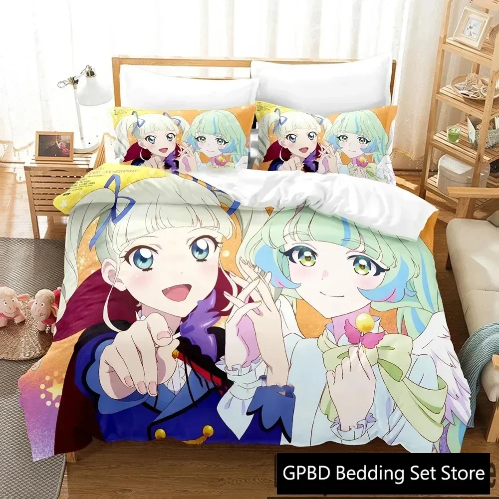 3D Print Aikatsu Idol Activity Anime Bedding Set Boys Girls Twin Queen King Size Duvet Cover Pillowcase Bed boys Adult