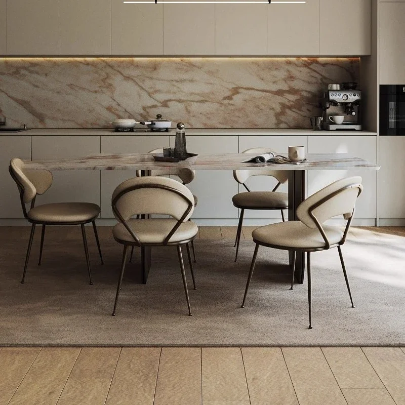 Round Mahjong Dining Table Center Marble Restaurant Kitchen Dining Table Terrace Office Mesas De Comedor Commercial Furniture