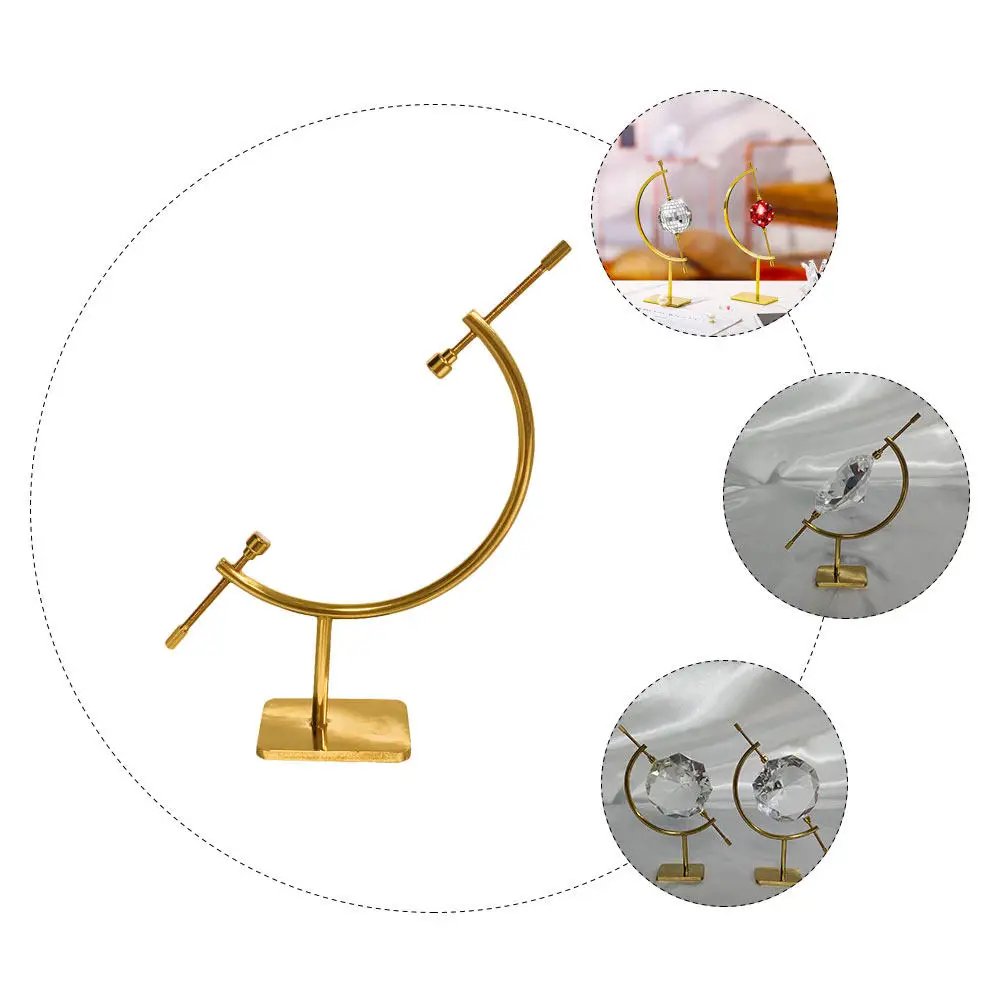 Stainless Steel Crystal Ball St Portable Lightweight Display Holder Bedroom Living Room Office Decor Metal Sphere St
