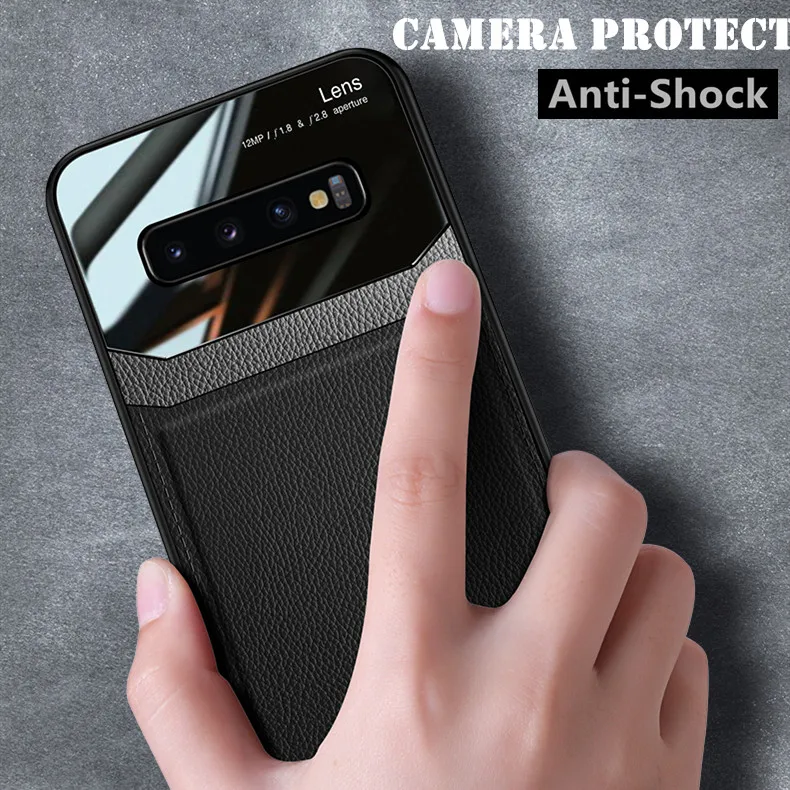 For Samsung Galaxy S20 Ultra S10 S9 S8 Plus Lite S10E Ultra Thin Leather Case Cover on For Samsung Note S 20 10 9  Plus Lite