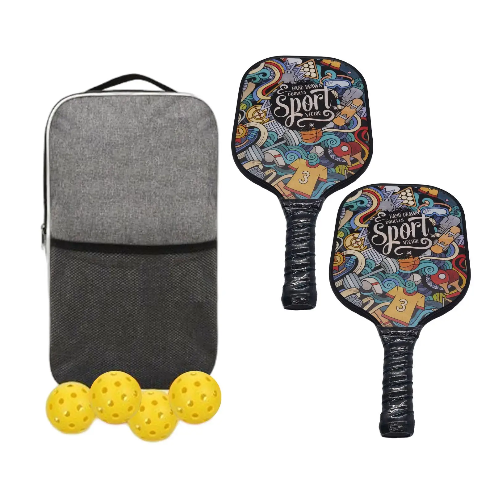 

Set, , Includes 2 Rackets 4 Balls, , Light Pickleball Rackets