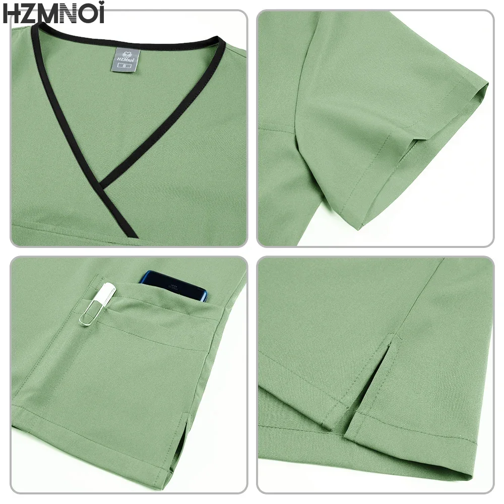 Beauty Salon Women Work Uniforms Plus Size Short-sleeved Health Services Suits Working Suits Summer Fashion Pet Scrubs Costume