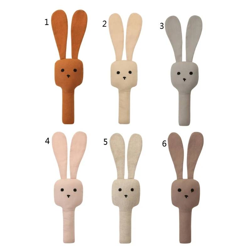 Cartoon Bunny Plush Ring Shaking Toy Rattle for