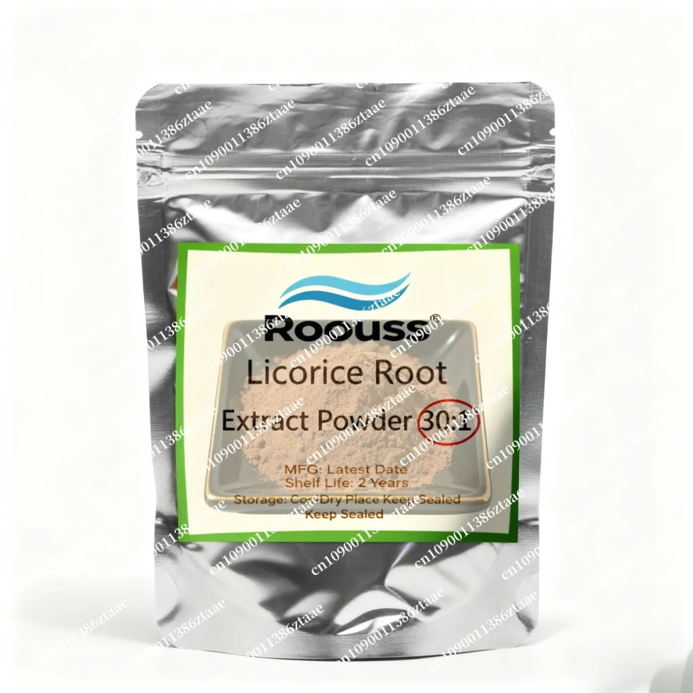 50-1000g de polvo de extracto de raíz de regaliz de alta calidad, blanqueamiento de la piel, iluminador para manchas oscuras