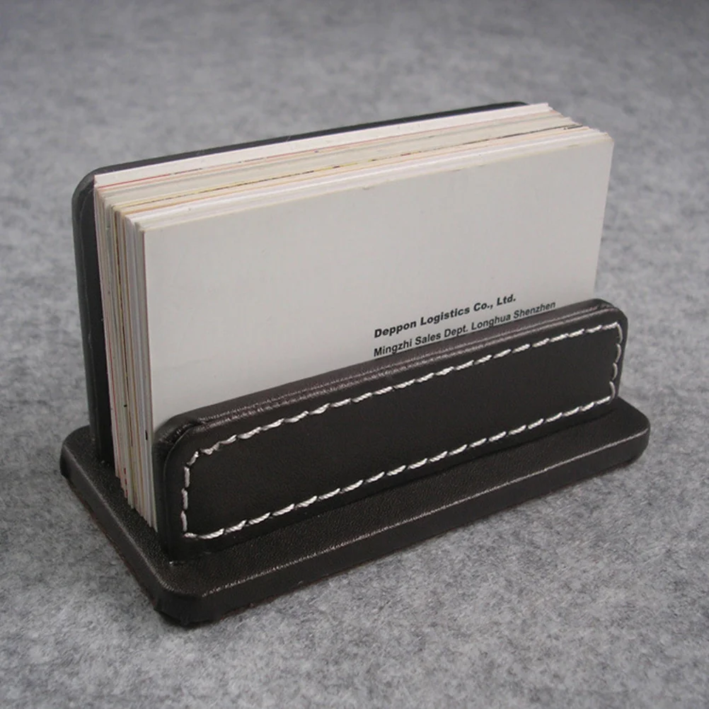 

Black PU Business Card Holder Case Quality Material Easy Access Modern Design Practical Business Holder