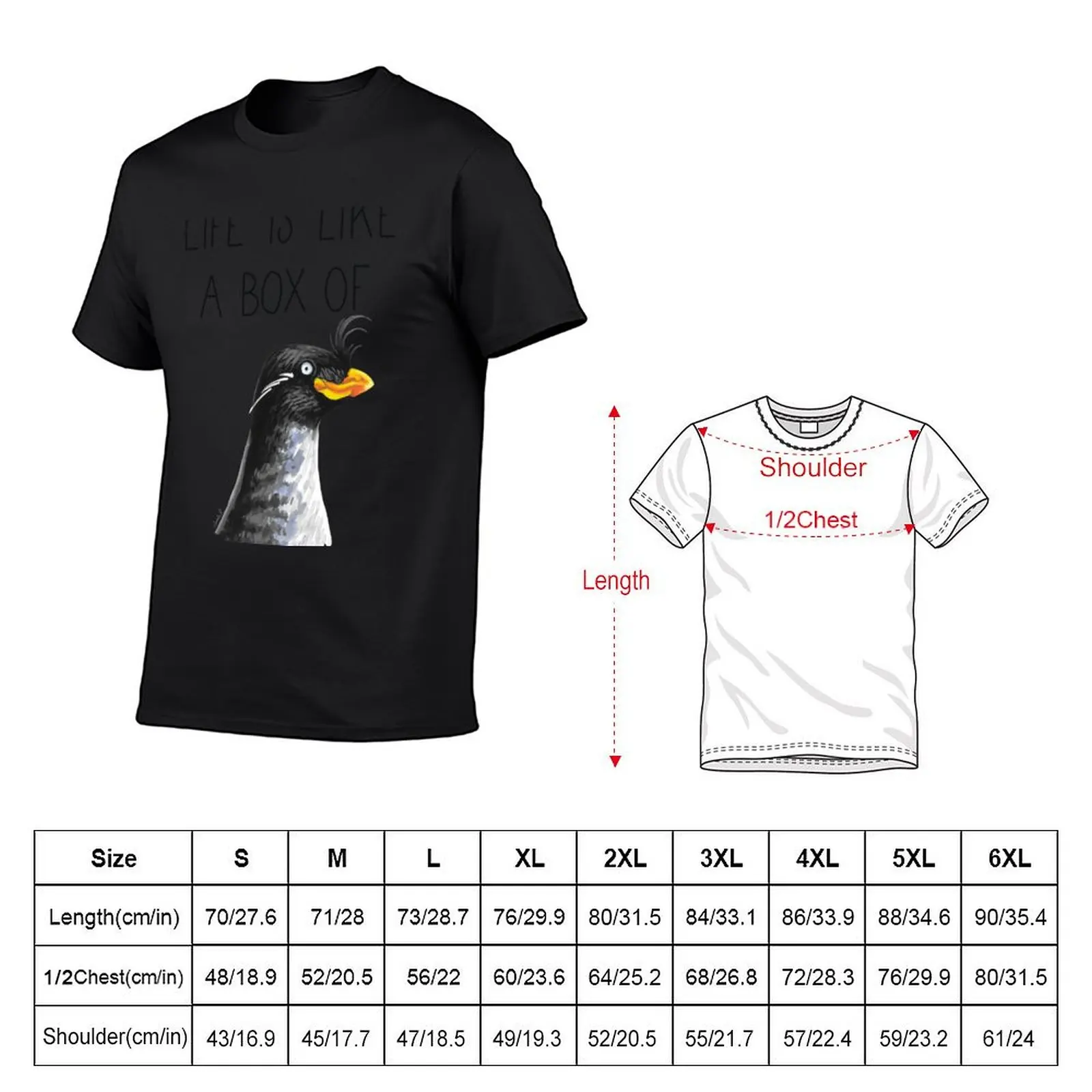 Life Is Like A Box Of Auklets (Crested Auklet) T-Shirt Aesthetic clothing anime blacks designer t shirt men