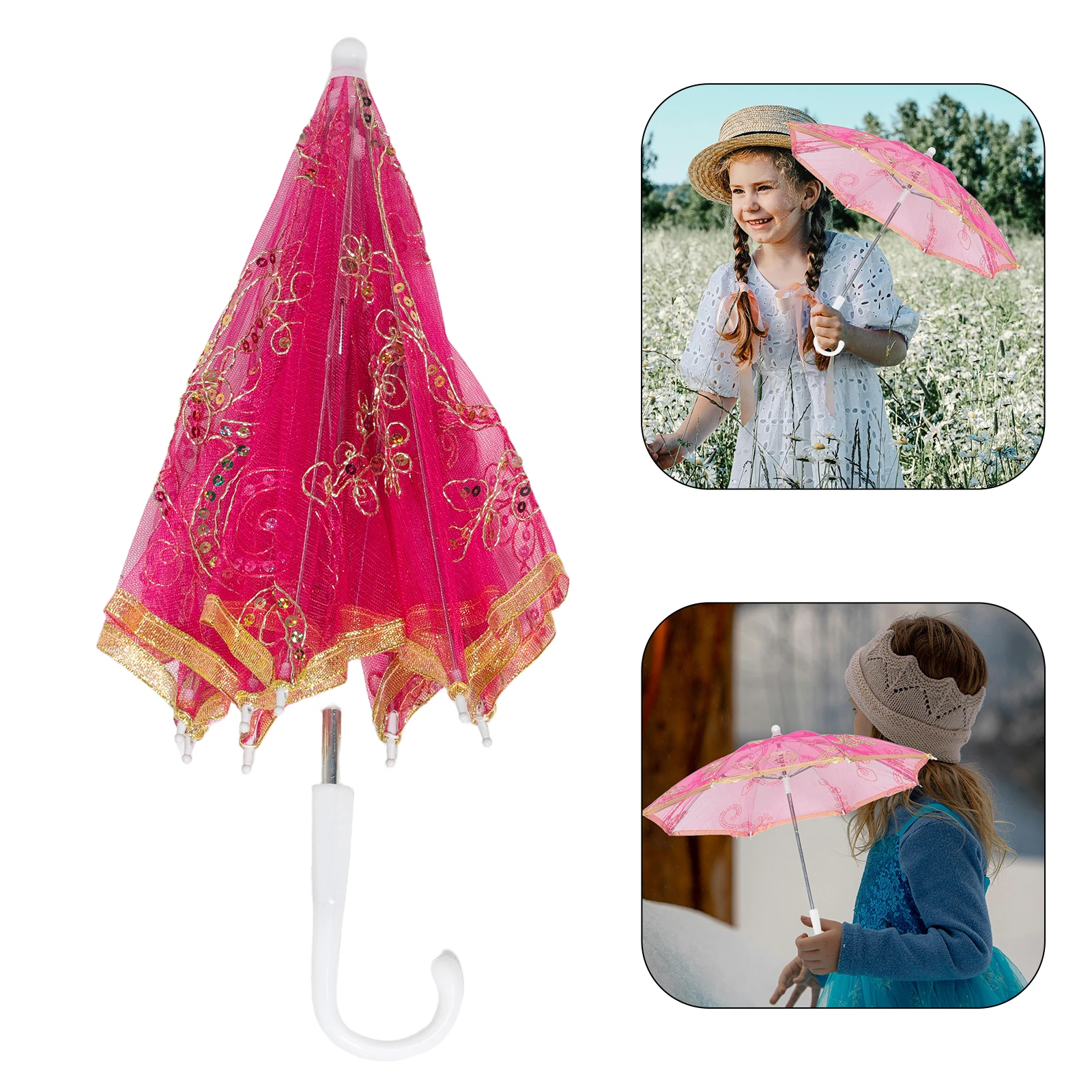 

Dancing Lace Umbrella Children's Photo Convenient Hand Dance for Photography Folding Major