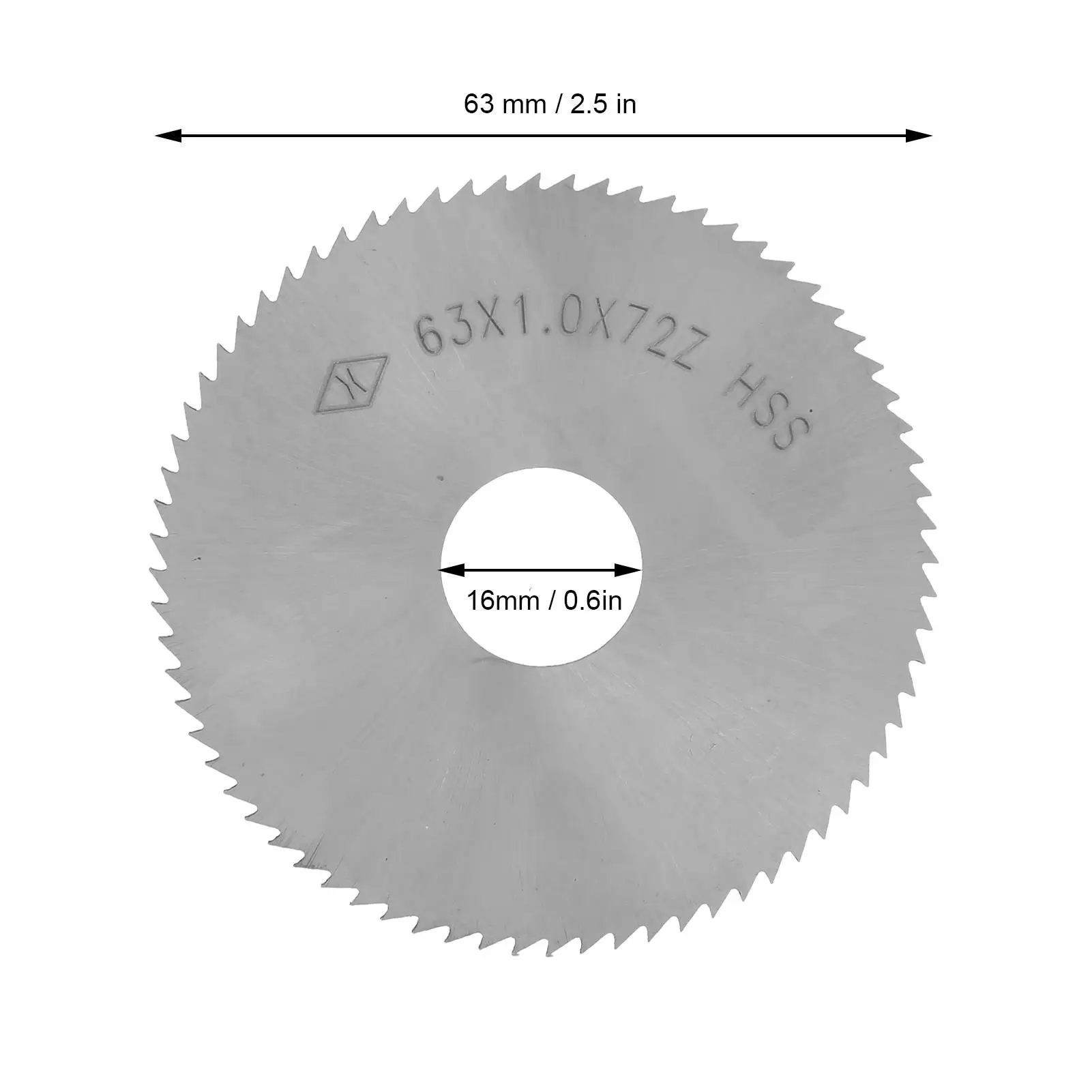 72 Teeth High-Speed Steel Circular Saw Blade 63x1x16mm for Wood for cutting & Woodworking Disc Tool