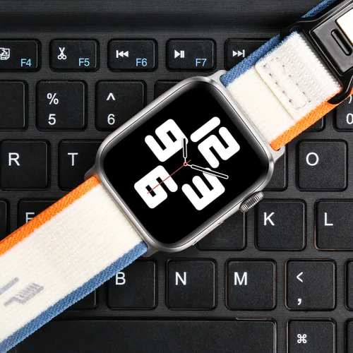 Imagen 2 del producto Correa de nailon para reloj Apple Ultra 2, 49mm, 46mm, 45mm, 44mm, 42mm, pulsera deportiva Iwatch Series 10 9 8 7 6 SE 5 4