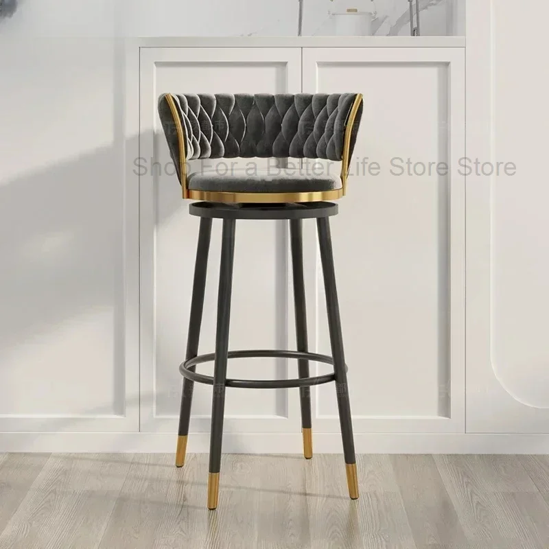 

Bar Stools Dining Chair Kitchen Luxury Leather Design Hotel Nordic Balcony Dining Chairs Vintage Cadeira Gamer Salon Furnitures