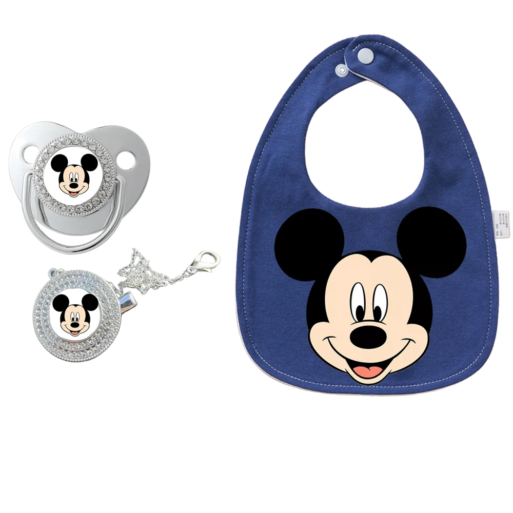 

3 Baby bibs baby pacifiers chewing nipples pacifier clamp sets for boys/girls baby feeding bibs drooling bib sets drooling