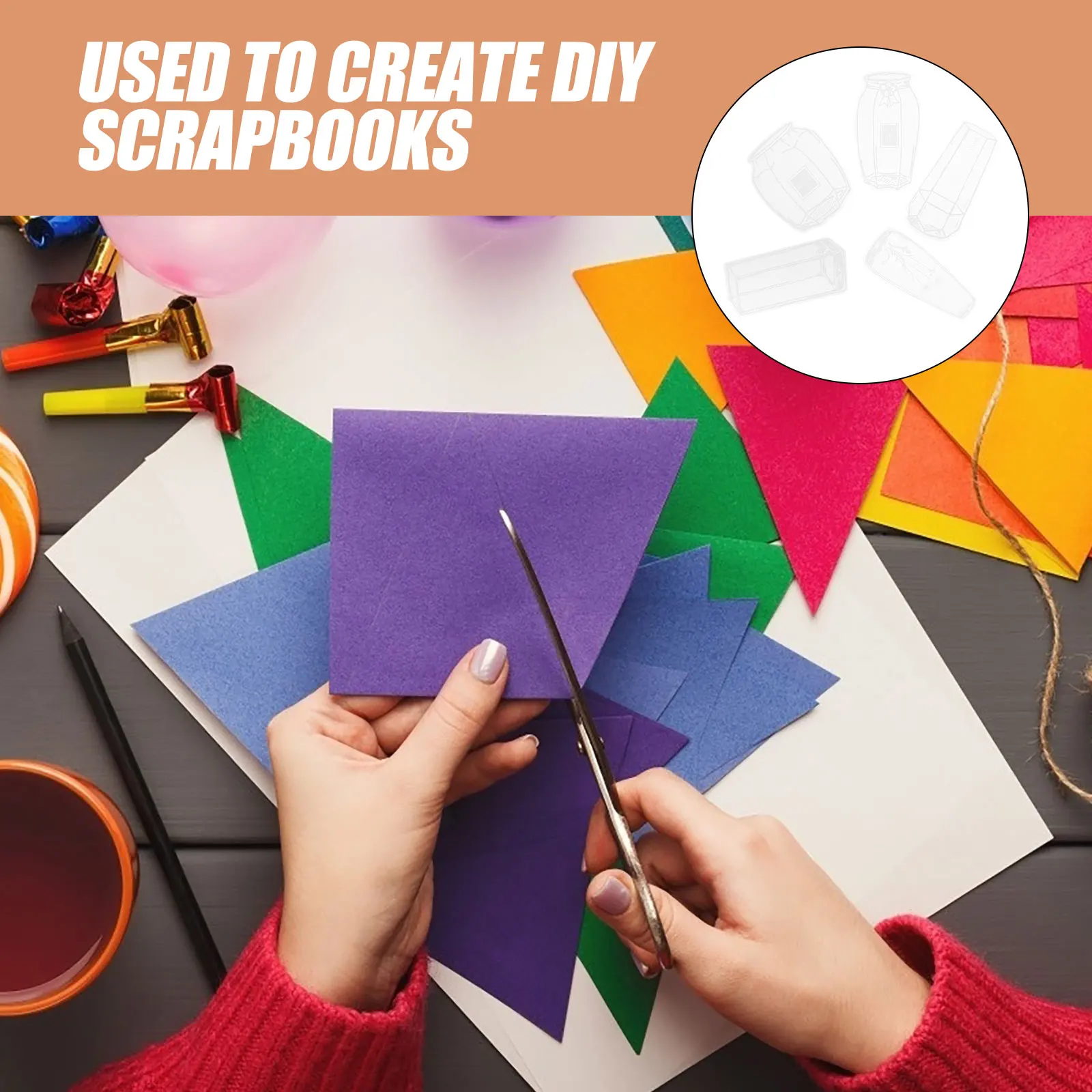 

20pcs Bottle Shape Transparent Decorative Stickers Aesthetic Scrapbooking Decals Diy Sticker Pack For Diary Notebook Gift Box