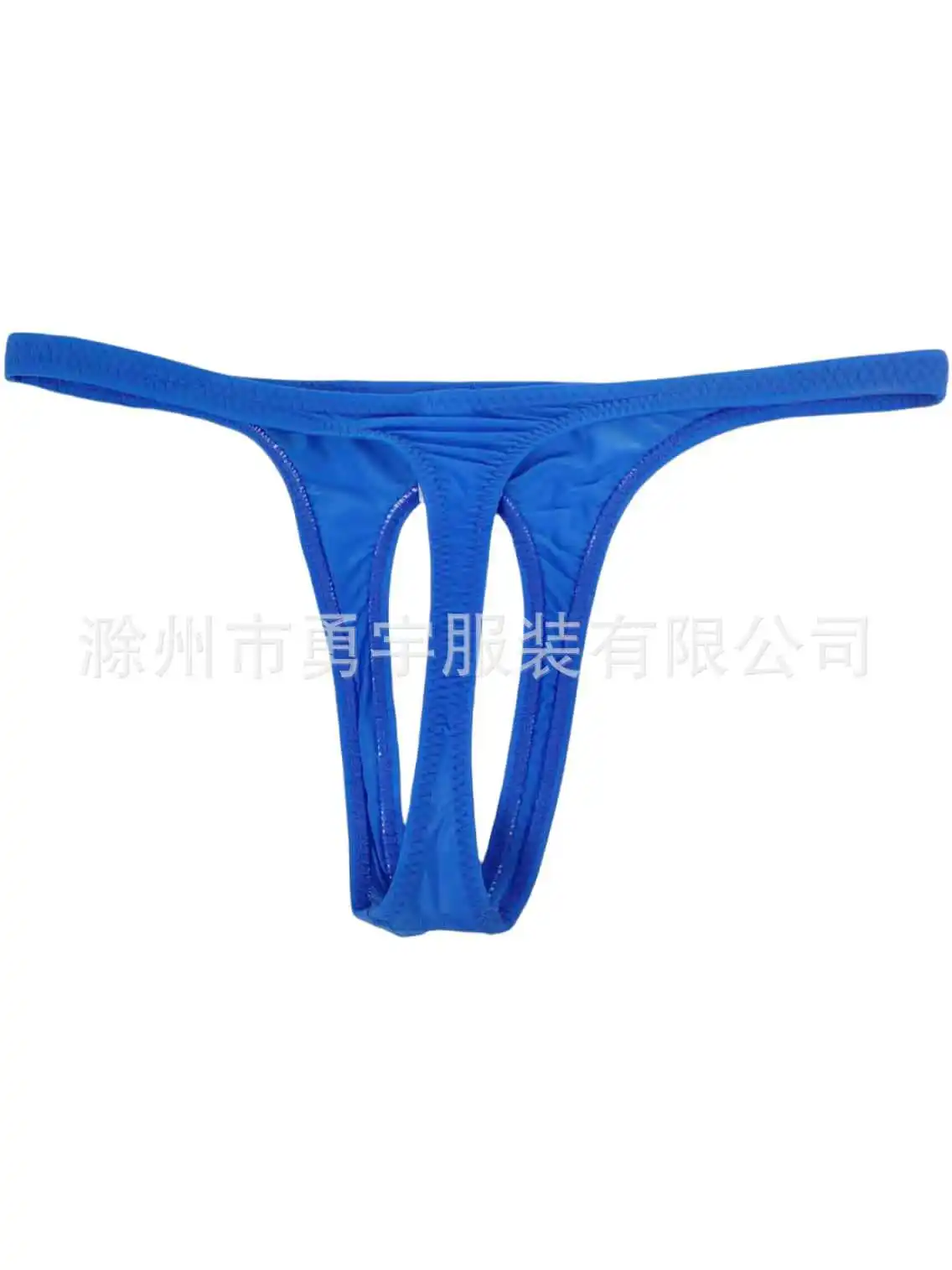 Men Ice Silk Single Strap T-back Thong Low Rise High Stretch Breathable Hollow Open Front Design Sexy Mini G-string Underwear