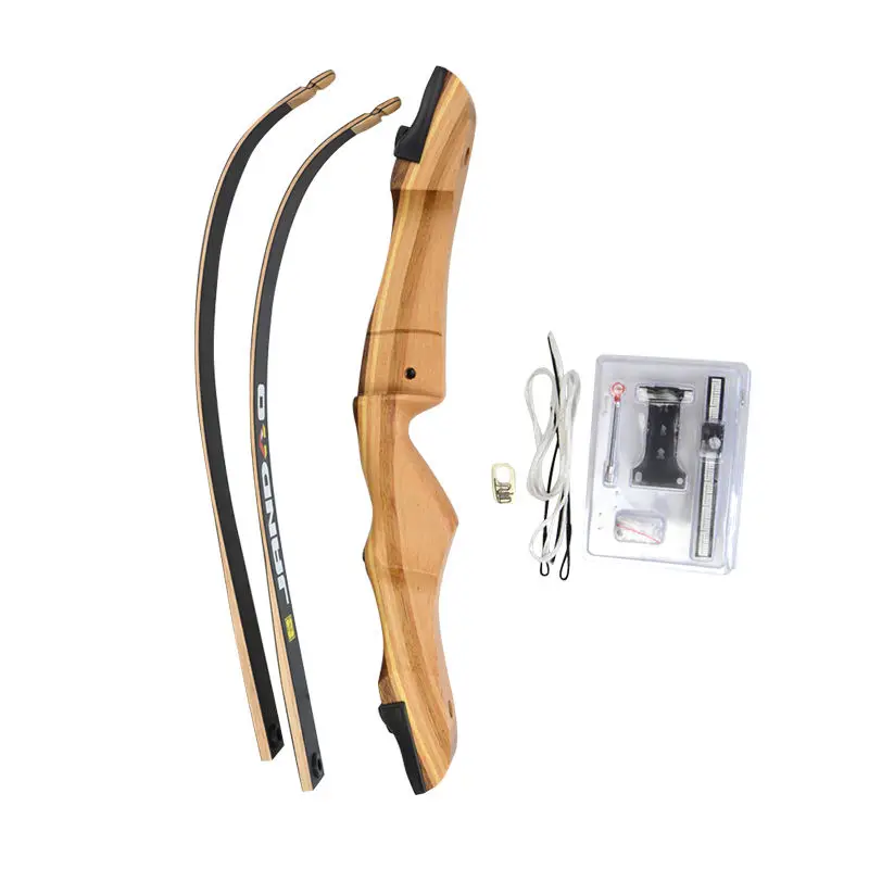 Imagem -02 - Madeira Archery Takedown Recve Bow Longbow Caça Tradicional Bow 68 70 de