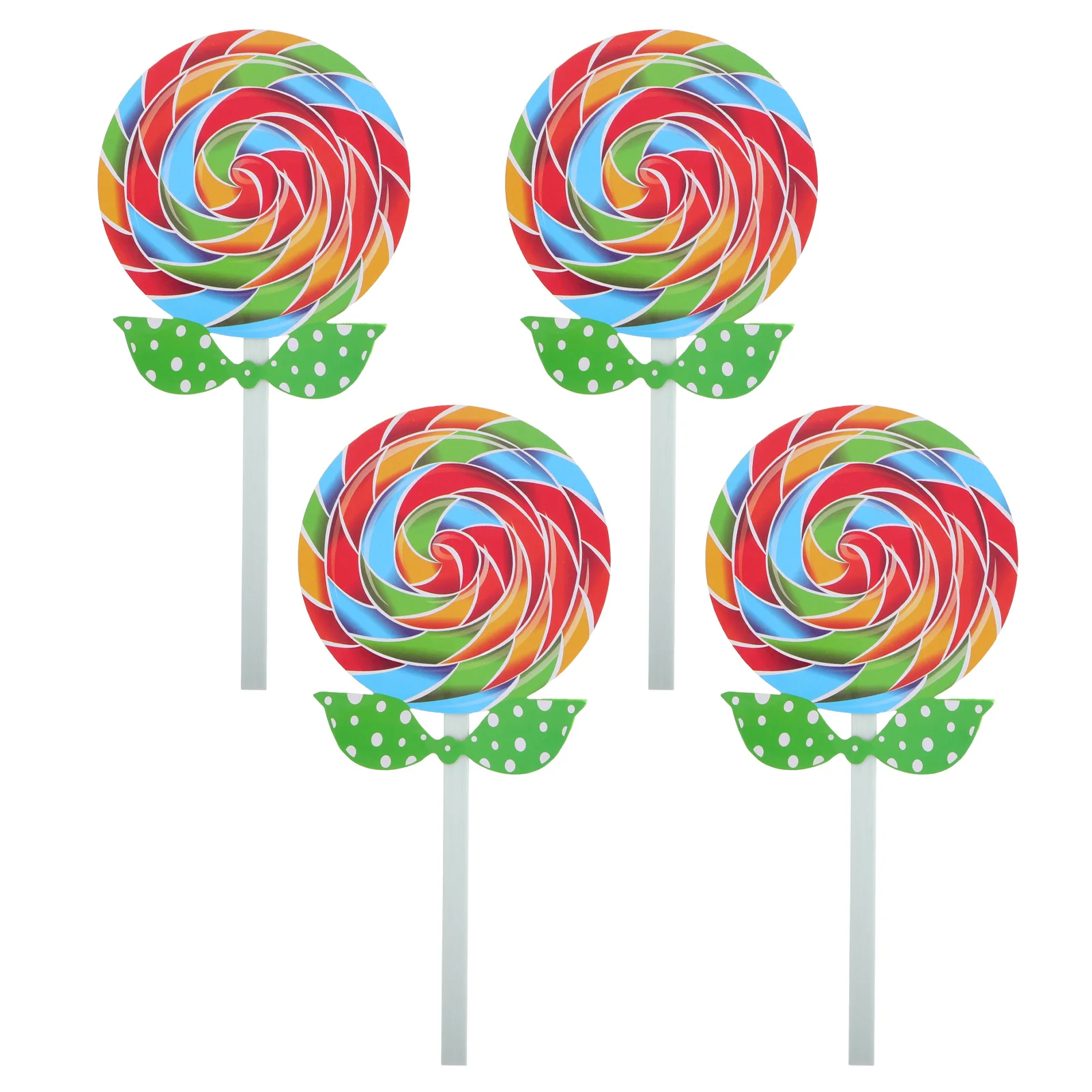 

4Pcs Plastic Simulation Lollipop Props Fun Photo Booth Party Centerpiece Stage Performance Props Dance Supplies Decoration