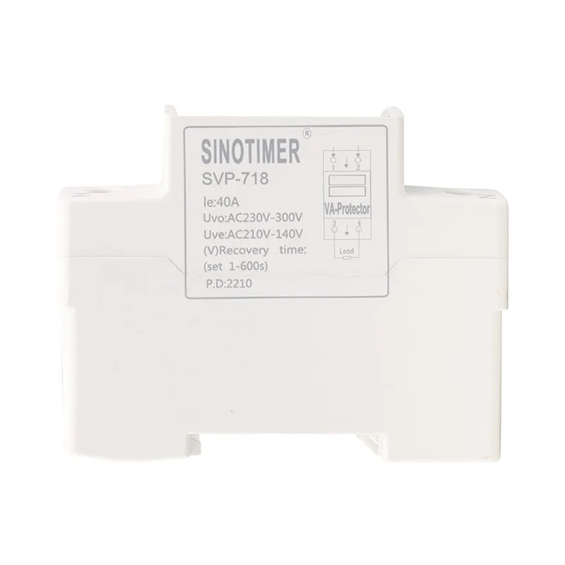 

2025 Trend 2X SINOTIMER 40A Adjustable Voltage Relay Over And Under Voltage Protector Overcurrent Limit Overvoltage Recovery