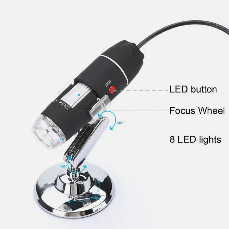 Imagem -06 - Câmera de Microscópio Digital 500x 1000x 1600x em tipo c Usb Eletrônico Portátil para Solda Lupa Led Reparo de Celular