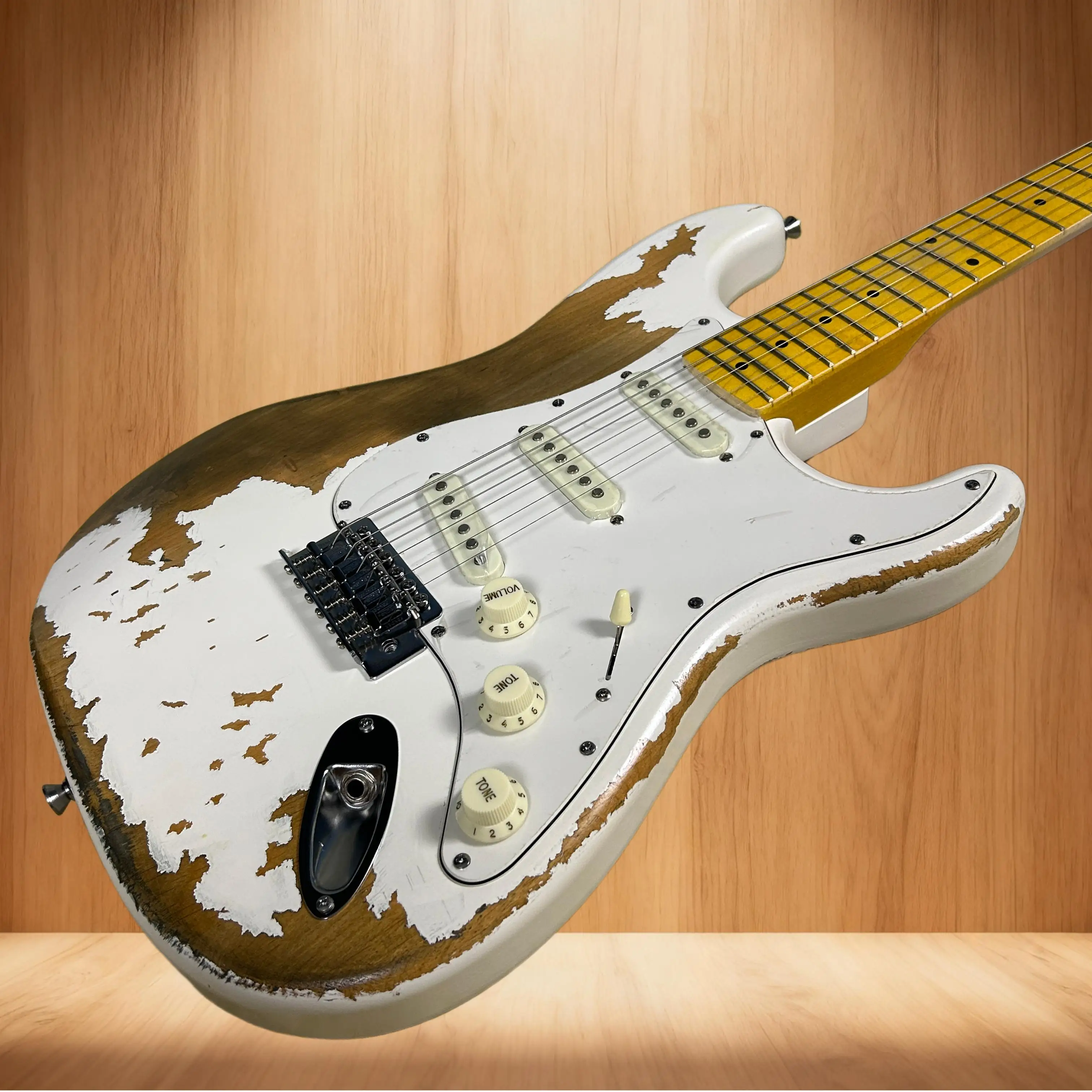 Guitarras Eléctricas St. Agnes, Color Blanco, Cuerpo de Aliso, Diapasón de Arce