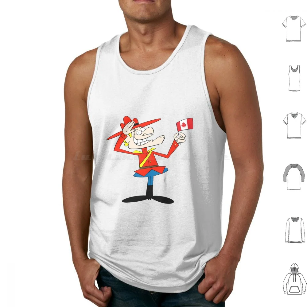 Dudley Do Right camisetas sin mangas chaleco sin mangas Dudley Do Right Bullwinkle Intro Retro canadiense Boris Natasha ardilla Mountie