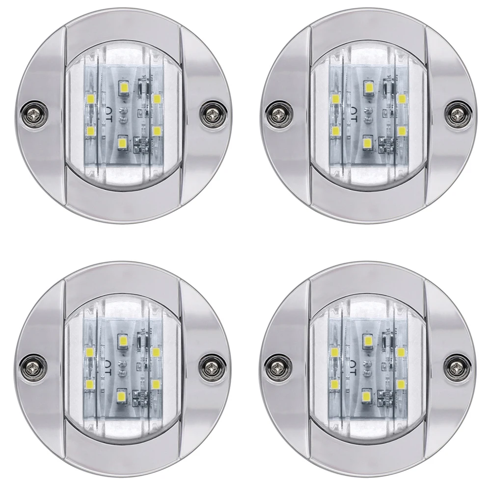 

4pcs 6LED 12V 2.2 W Round Yacht Marine Boat LED Stern Light Cabin Deck Courtesy Light Marine Interior Cabin Lights Waterproof