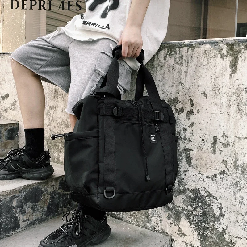 Fashionable Crossbody Bag for Men with Korean-style Streetwear Look and Workwear Design, Ideal for Casual Outings and Travel sac