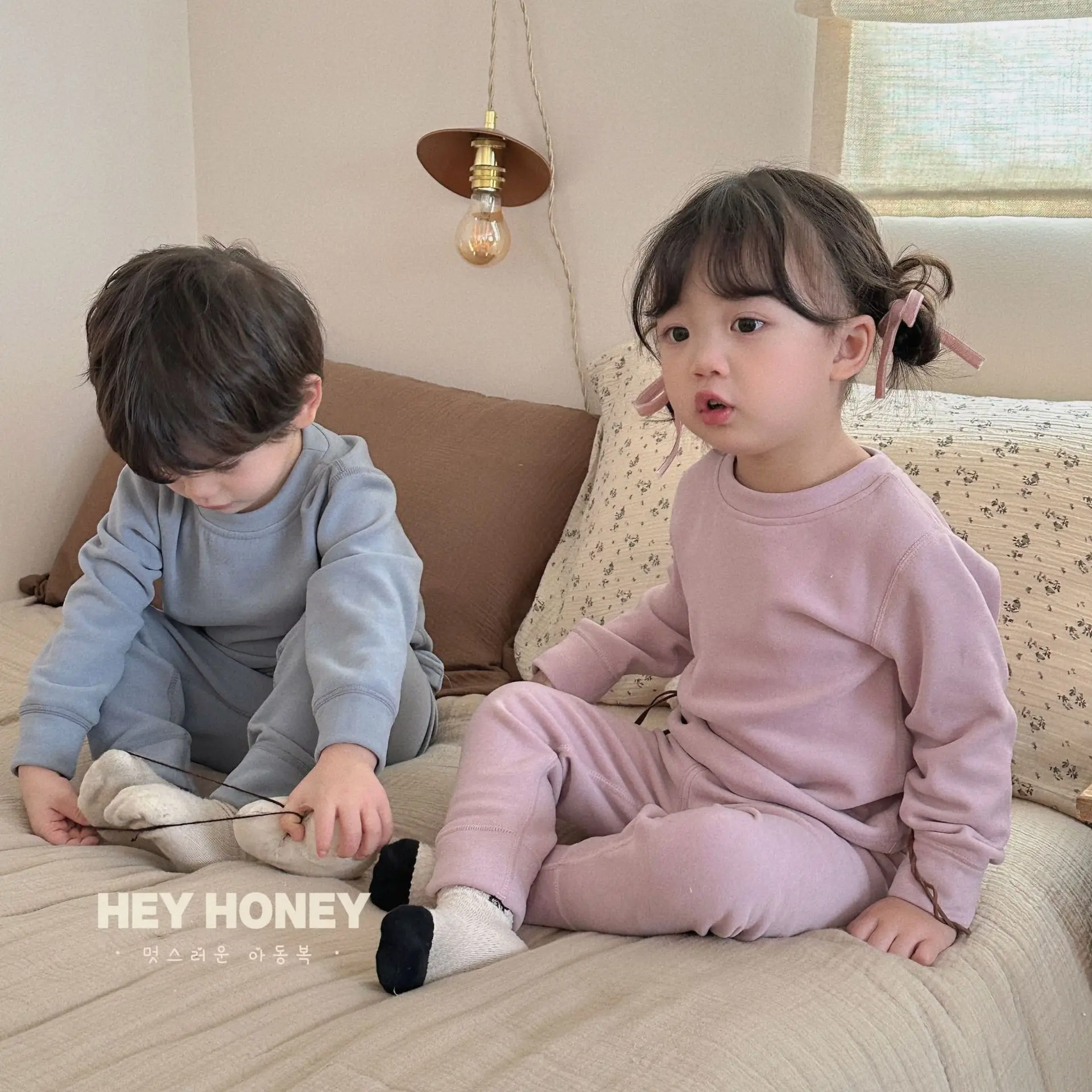 

Home Suit Set Two Piece Set Warm Casual Fashionable Solid Color Simple and Comfortable Home Clothes for Autumn and Winter