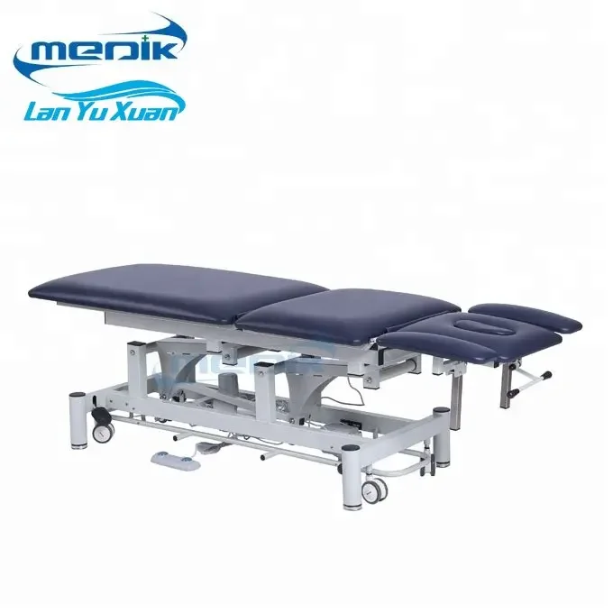 

Height Adjustable Portable Physiotherapy Bed Examination Couch Table Electric With Roll Holder