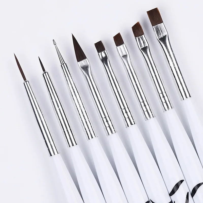 Nail Art Brush Ombre Brushes UV Gel Nail Polish Brush Painting Drawing Carving Pen Set For Manicure DIY Design Tools gallery 1