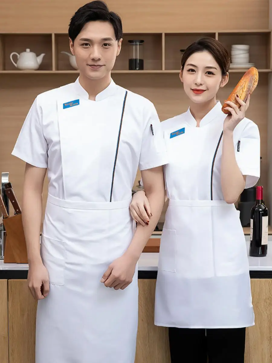 

Breathable ort Sve Chef Work orms Summer Kitchen Clothing for Chinese Restaurant Bakery Men's Sweat Absorbent Moistu...