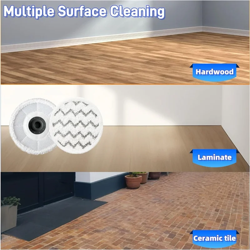 

SANQ Mop Pads For Bissell Spinwave Smartsteam Scrubbing Steam Mop 3897A 3712C 3712W Rotating Mop Replacement Pads