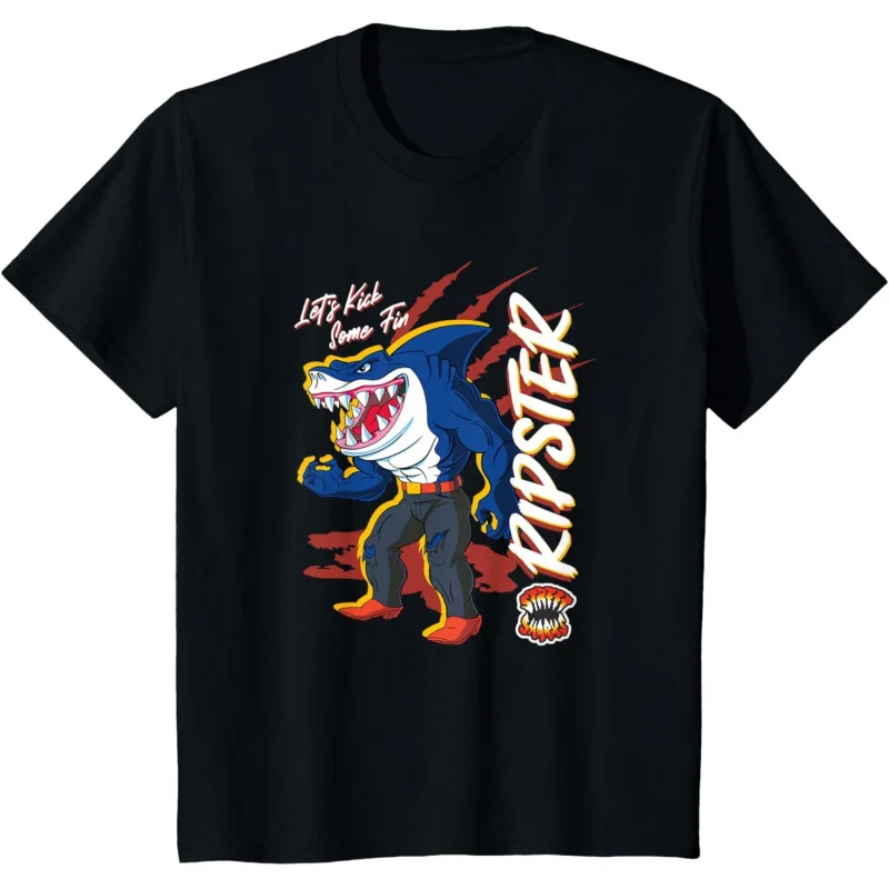 

Street Sharks Ripster Let's Kick Some Fin Gift t shirt Vintage Graphic Tee 100% cotton printed clothes All size Tops S-6XL