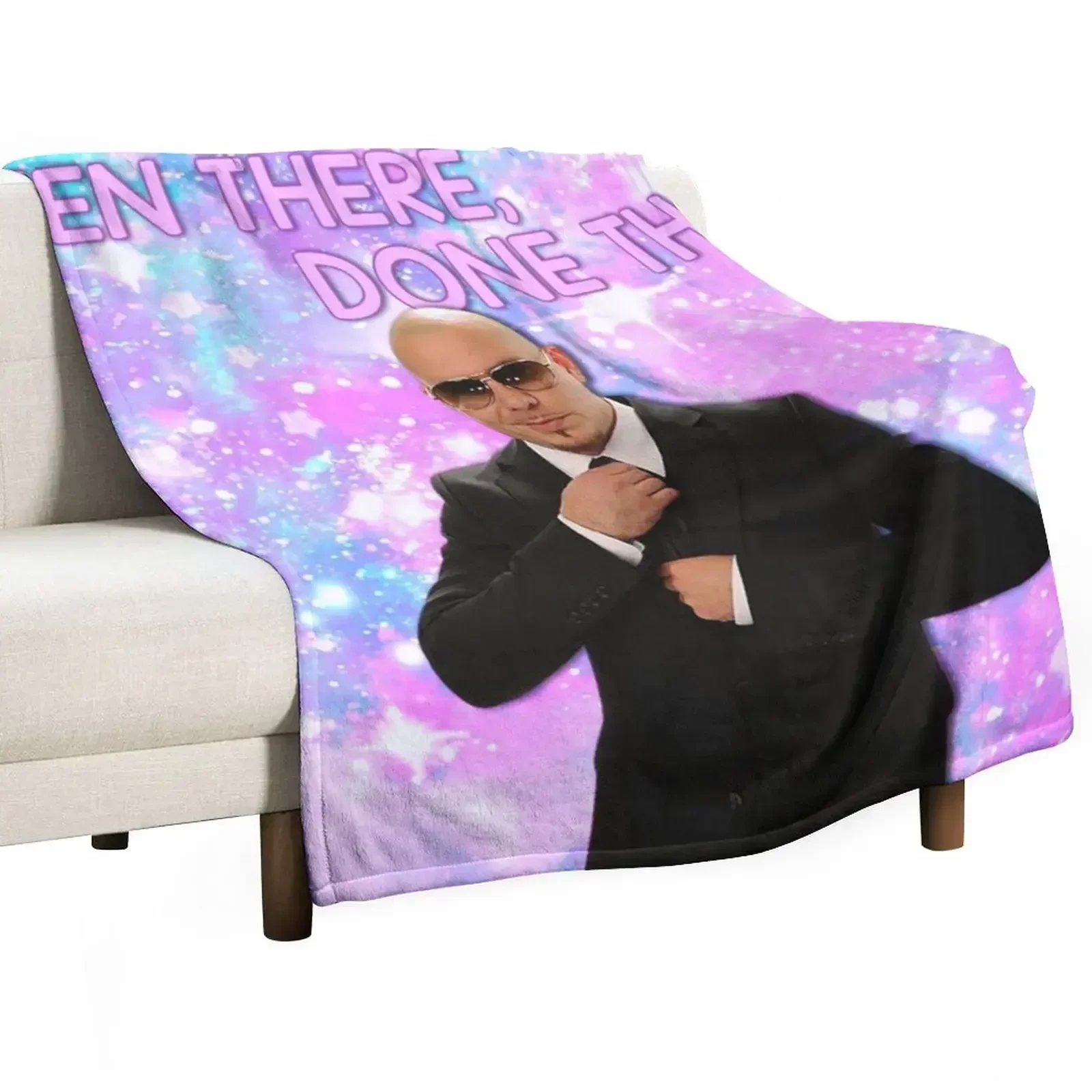 

mr. worldwide - been there, done that Throw Blanket Luxury St Thin Hair Retros Blankets